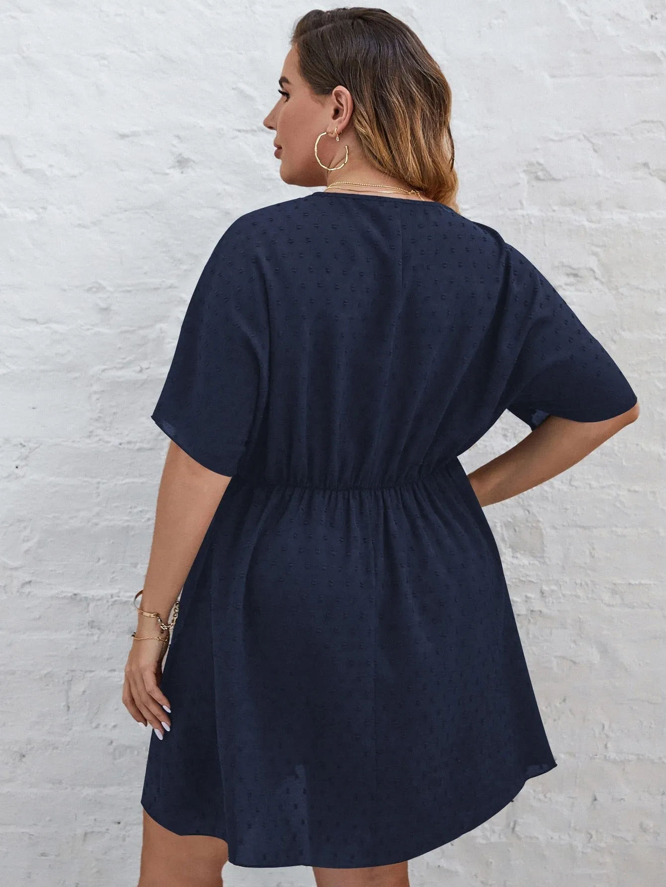 A Line Elegant Cotton Casual Loose Midi Tunic Dresses