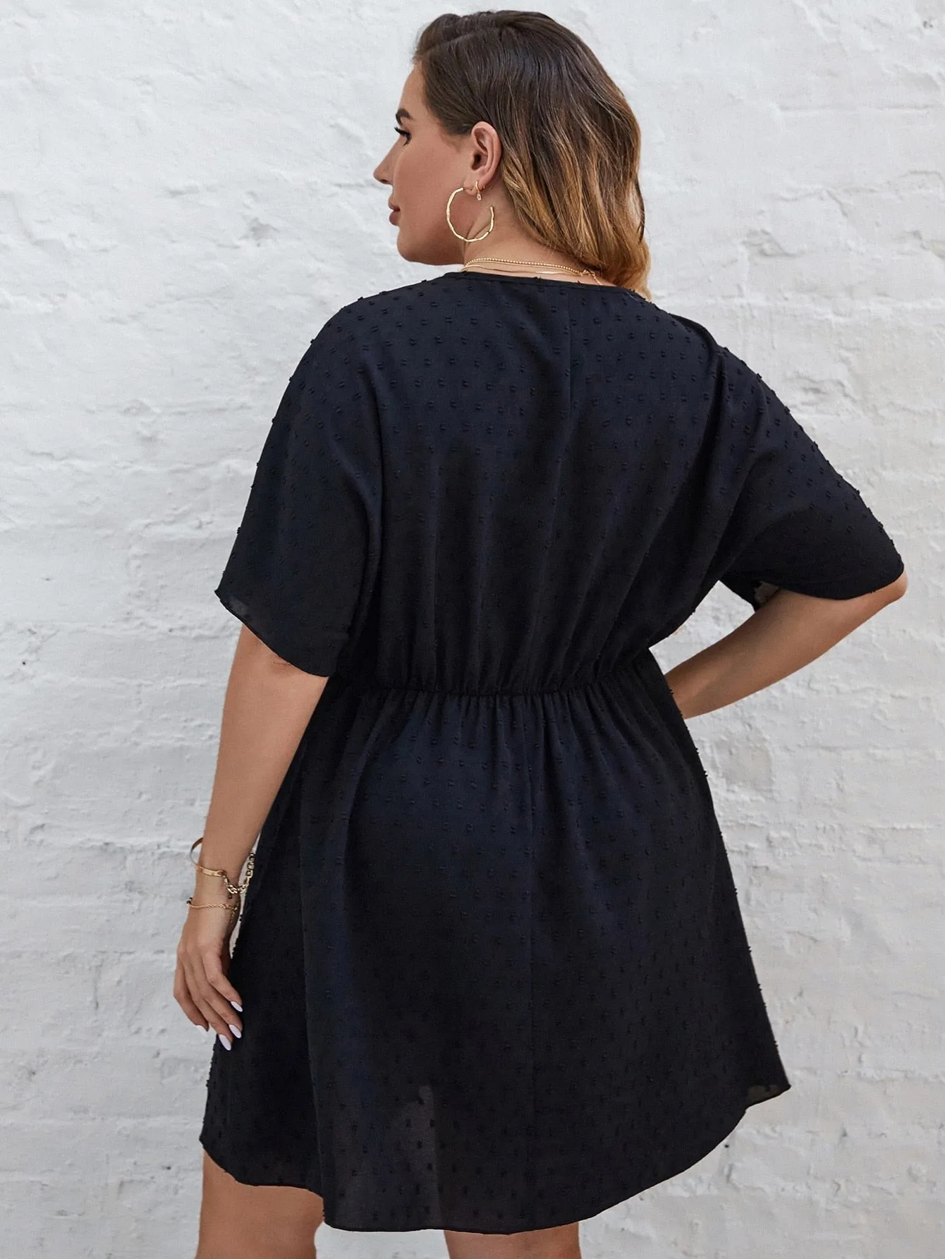 A Line Elegant Cotton Casual Loose Midi Tunic Dresses
