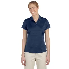 adidas Golf Women's ClimaLite Navy S/S Textured Polo