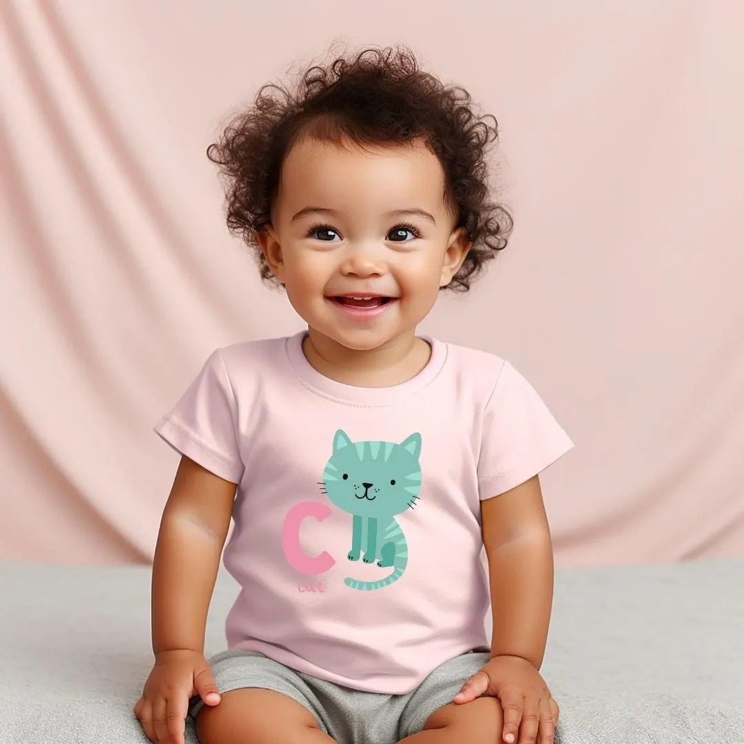Animal Alphabet - C for Cat Baby Tee - Unisex Graphic Tee for Babies