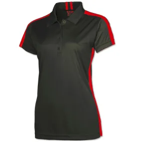 BAW Women's Charcoal/Red Xtreme Tek Galaxy Polo