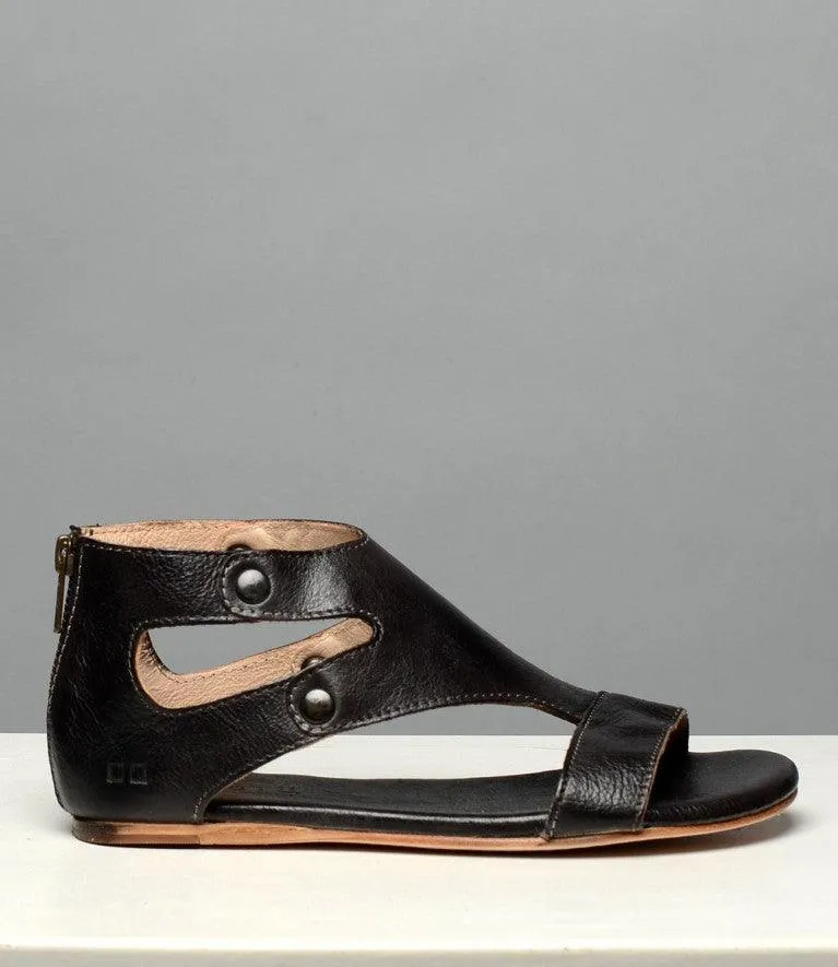 Bed Stu Women's Soto Black Rustic Leather Sandal F373012 BKRS