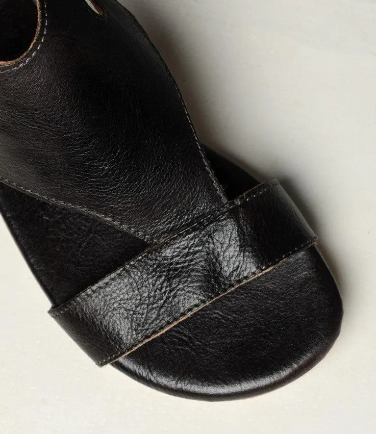 Bed Stu Women's Soto Black Rustic Leather Sandal F373012 BKRS