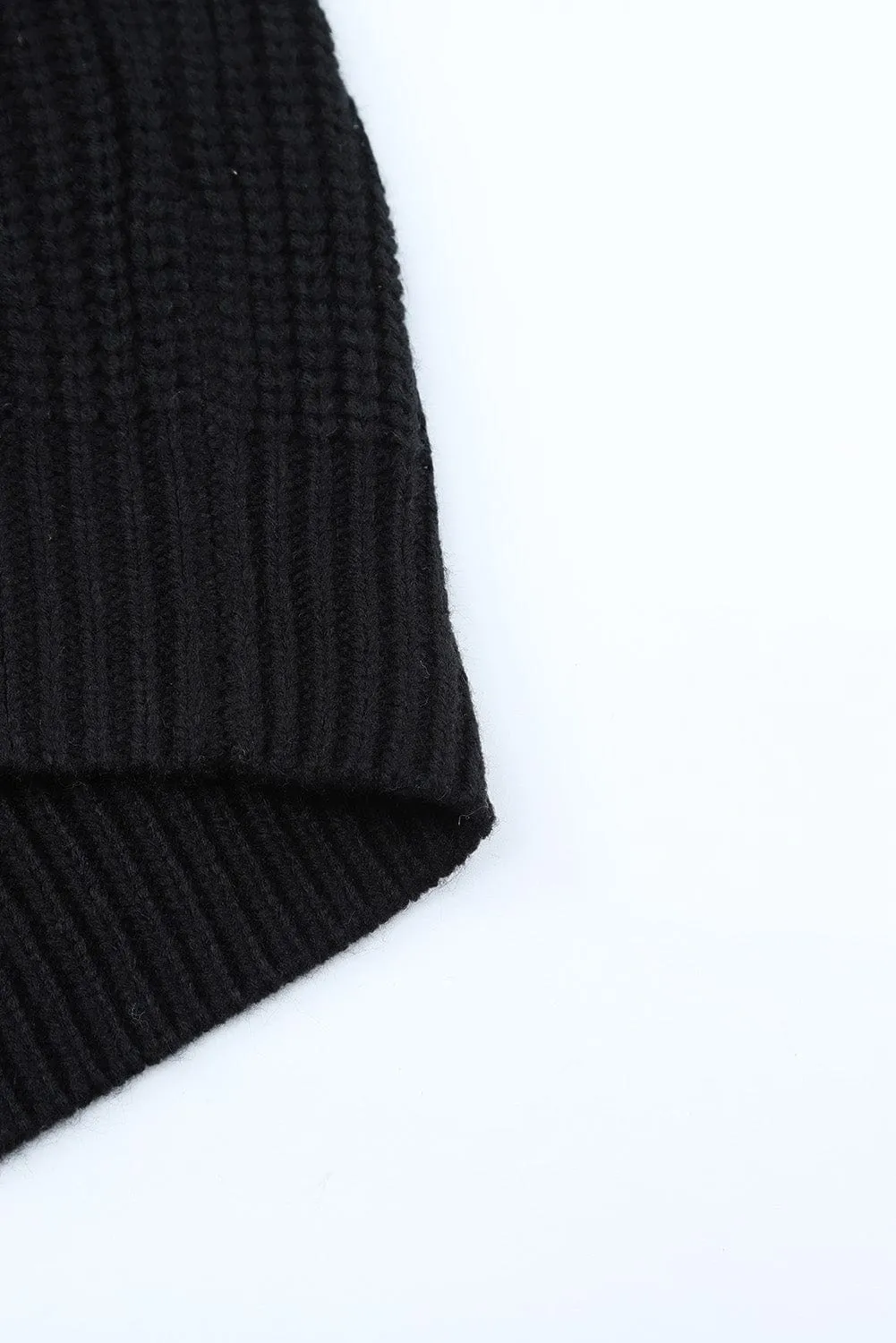 Black Knit Long Cardigan Sweater