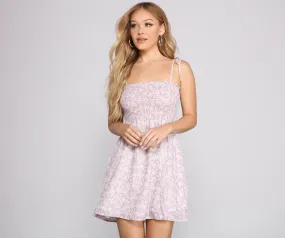 Brunch Babe Smocked Floral Dress