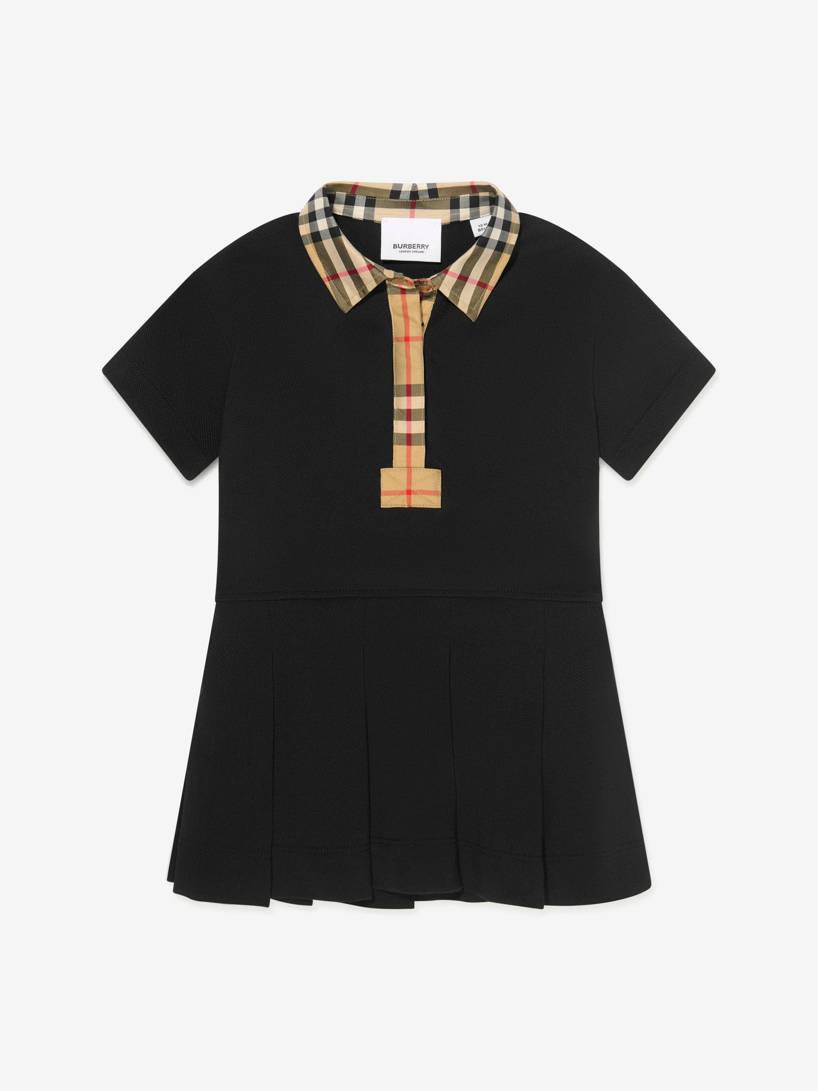 Burberry Baby Girls Mini Sigrid Polo Dress In Black