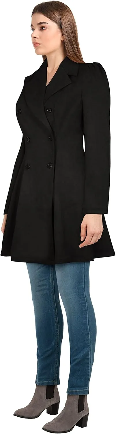 CHIC STAR Womens Suede Trench Mid Coat