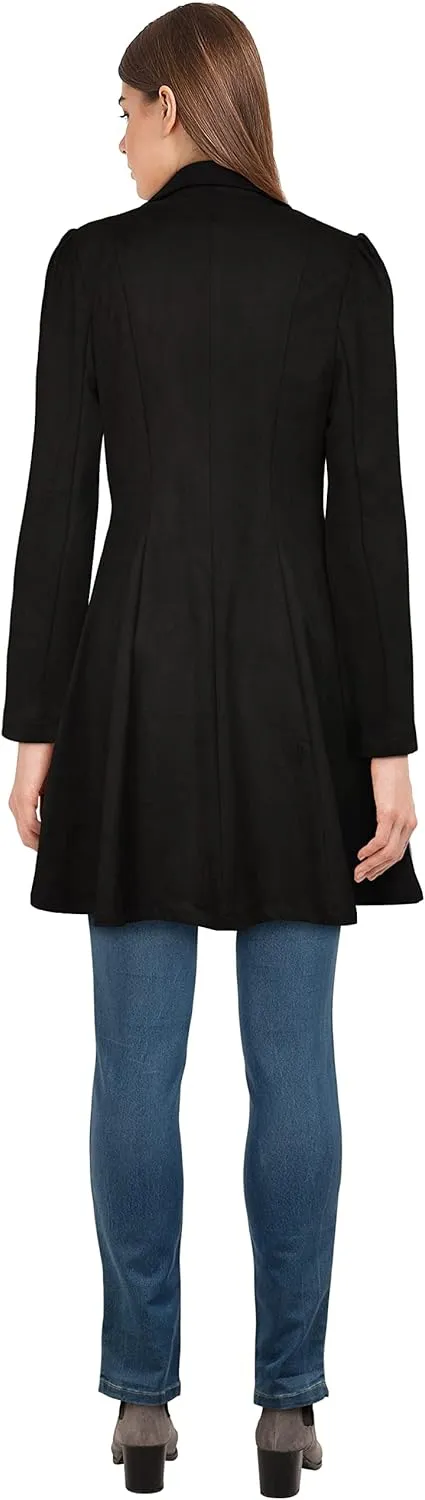 CHIC STAR Womens Suede Trench Mid Coat