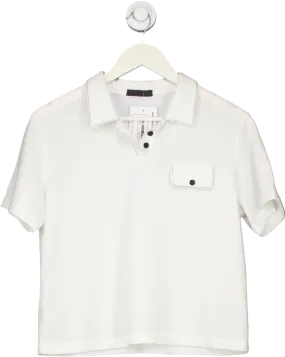 Dazy White Textured Polo Shirt