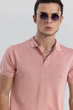 Effortless Chic Peach Polo T-Shirt