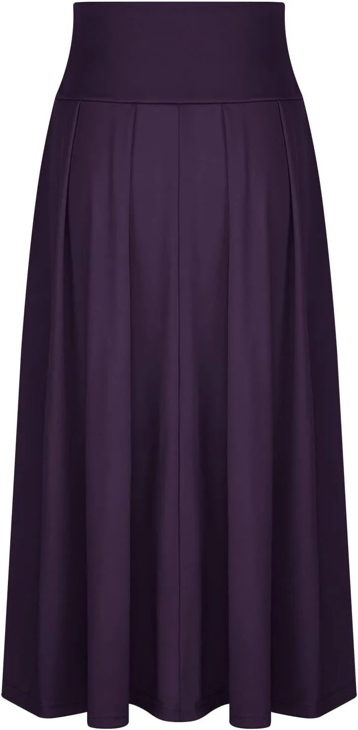 Elegant High Waisted Skirts for Women Plus Size Stretchy Business Work Maxi Skirt A Line Office Dress