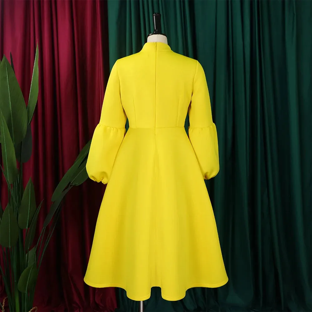 EM Elegant Dresses for Women Bow Collar