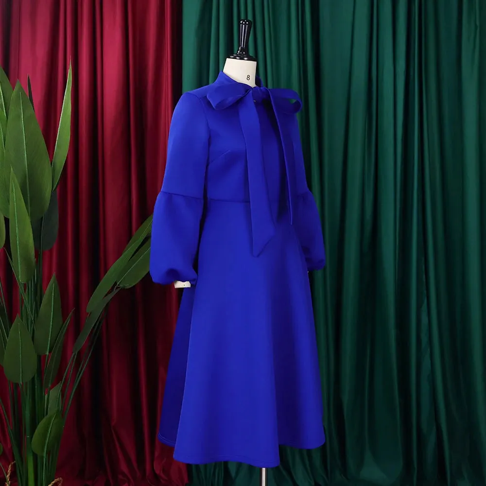 EM Elegant Dresses for Women Bow Collar
