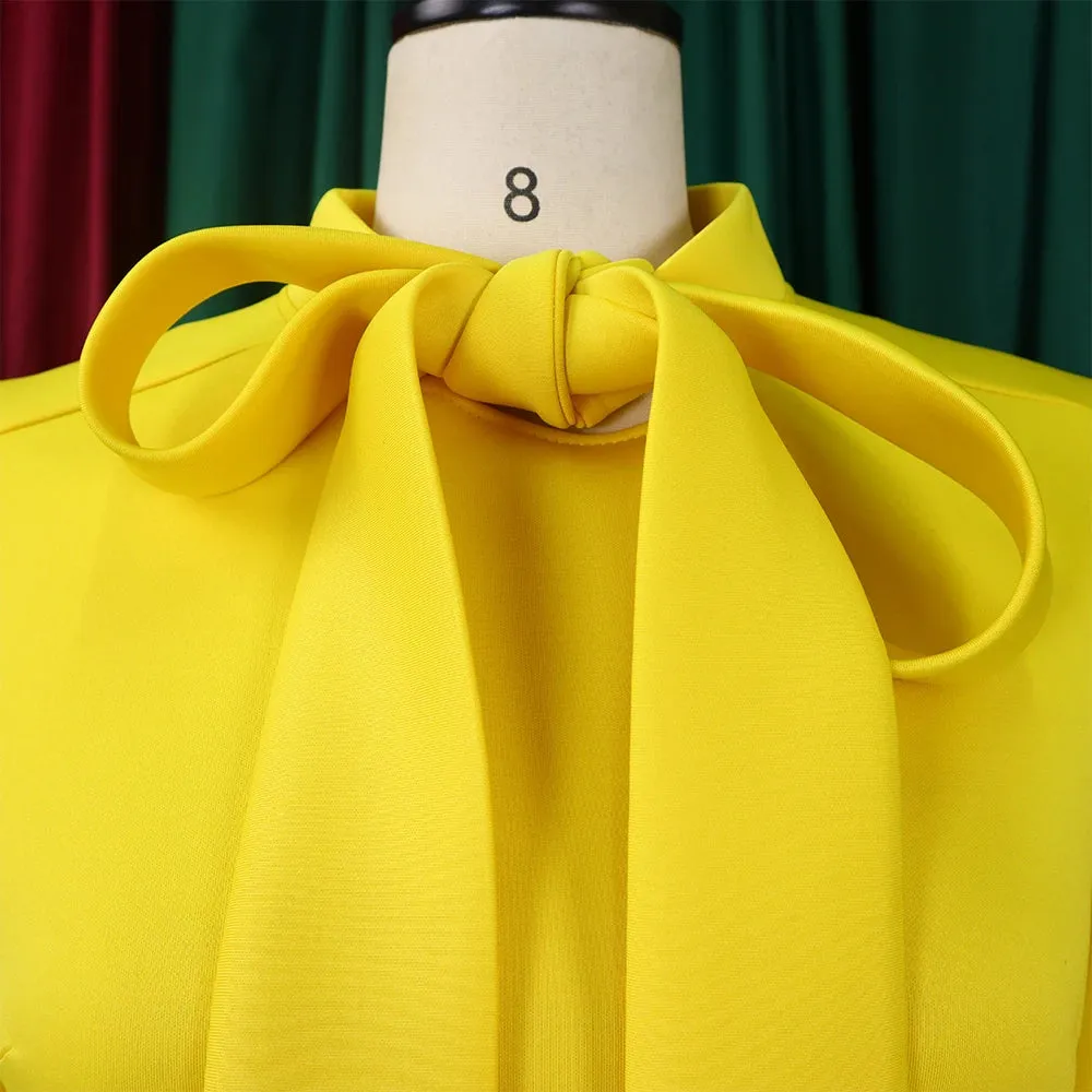 EM Elegant Dresses for Women Bow Collar