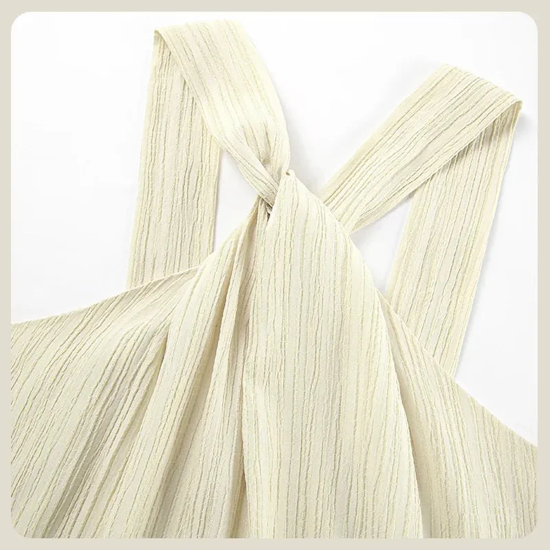 Halter neck beach casual dress