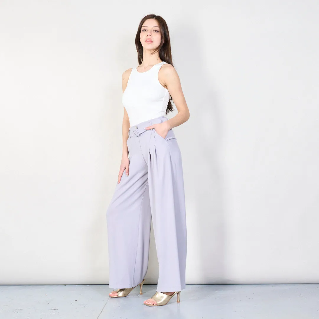 High-waist pleated wide-leg trousers wholesale