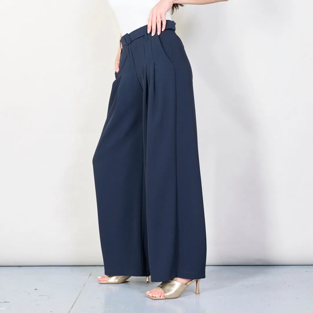 High-waist pleated wide-leg trousers wholesale