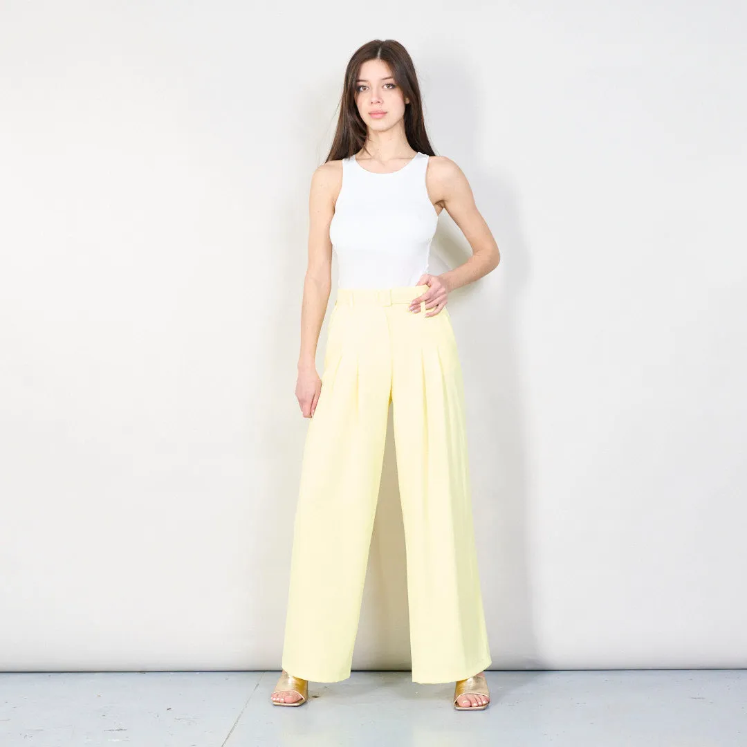 High-waist pleated wide-leg trousers wholesale
