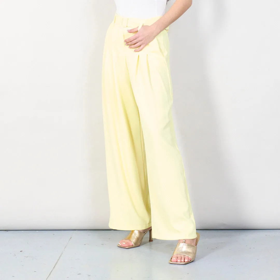 High-waist pleated wide-leg trousers wholesale