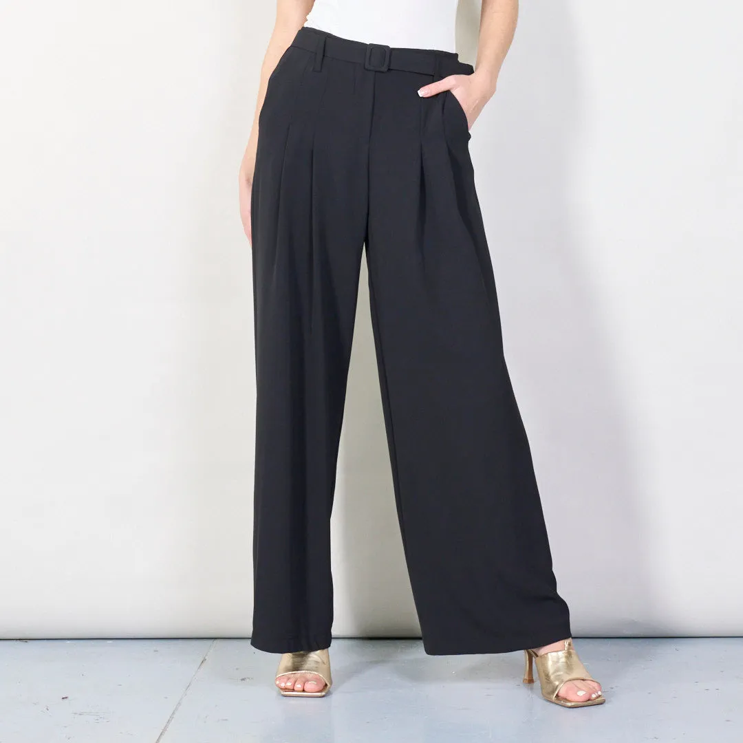 High-waist pleated wide-leg trousers wholesale