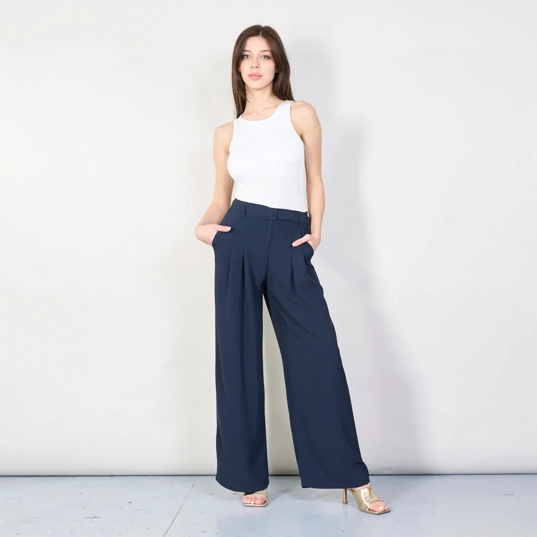High-waist pleated wide-leg trousers wholesale