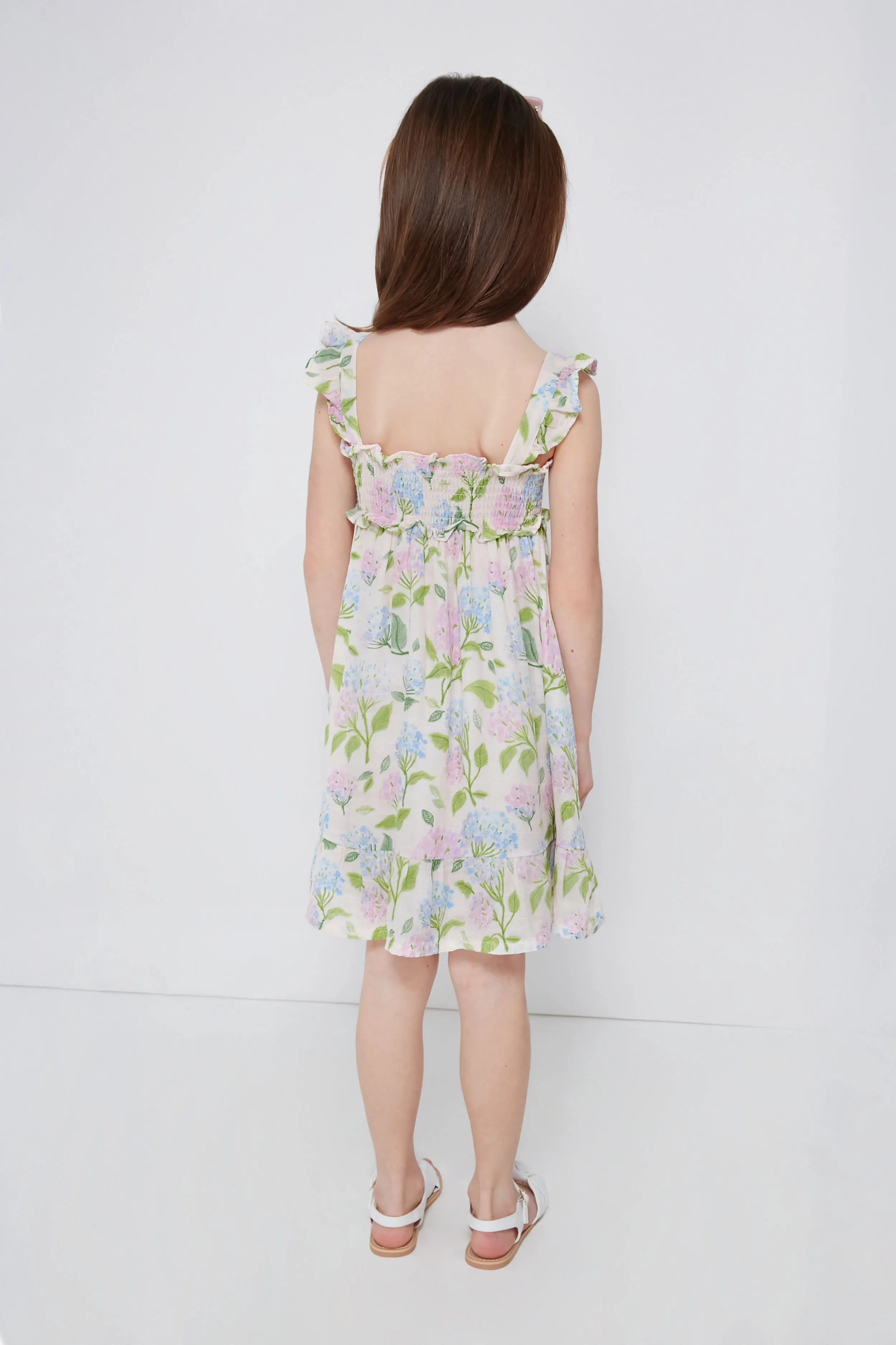 Hydrangeas Smocked Ruffle Sundress