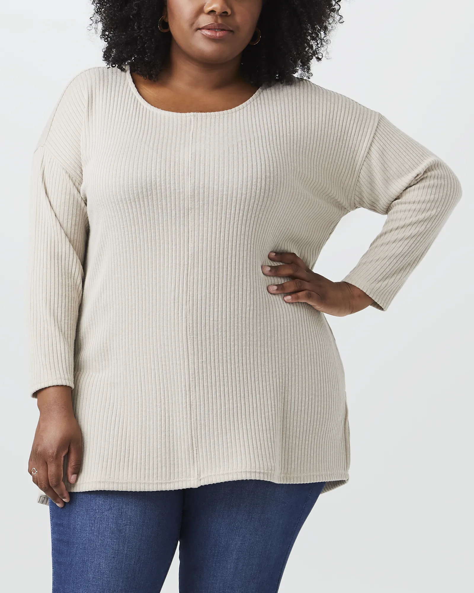 Laine Drop-Shoulder Tunic | Ivory