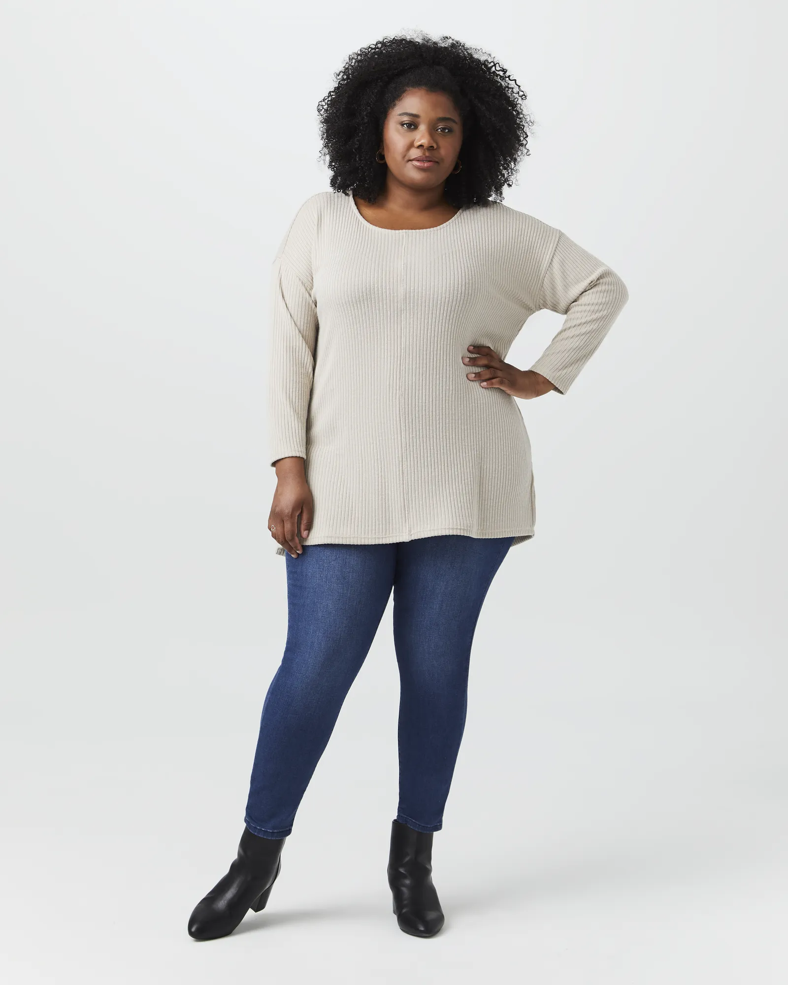 Laine Drop-Shoulder Tunic | Ivory