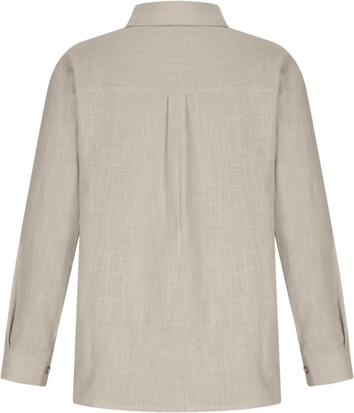 Linen Shirts for Women Summer Front Double Pockets Tops Tunic Linen Fabric Soft Breathable Blouses Fashion T Shirt