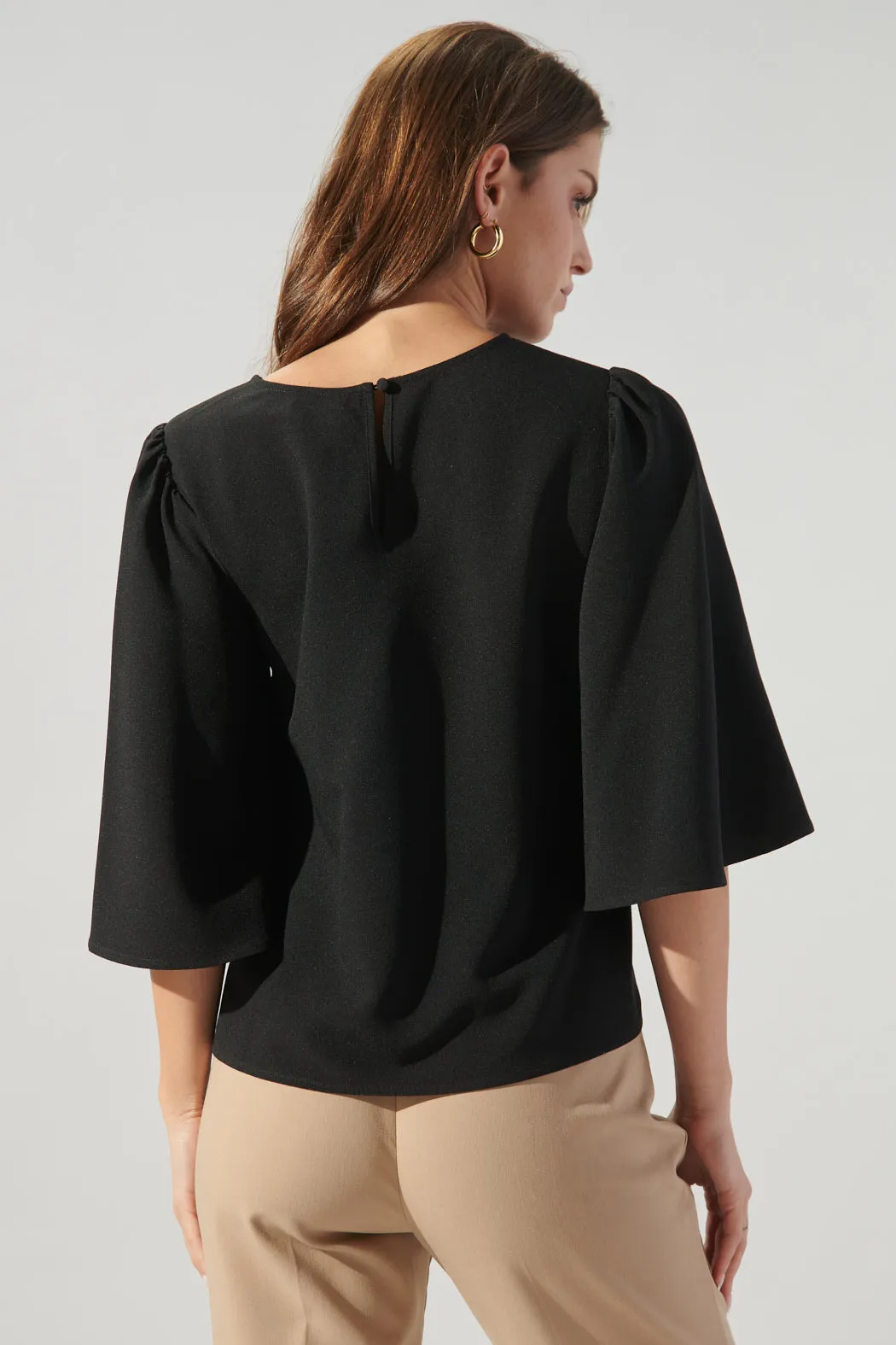 Lital Flutter Sleeve Top