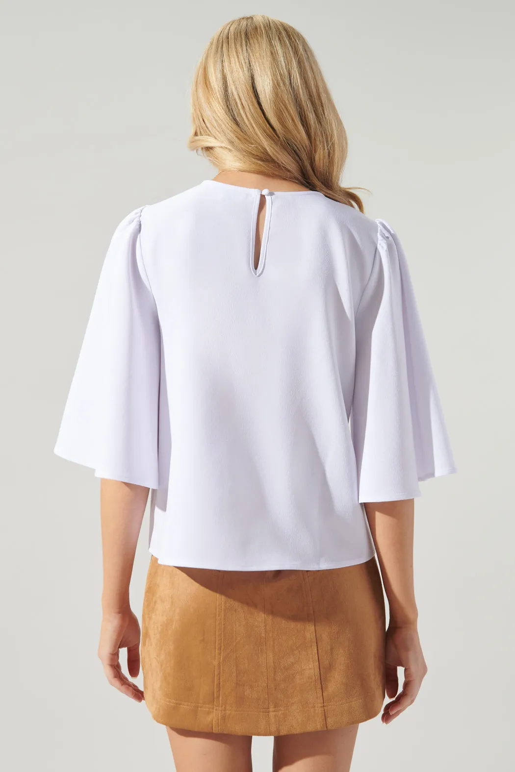 Lital Flutter Sleeve Top