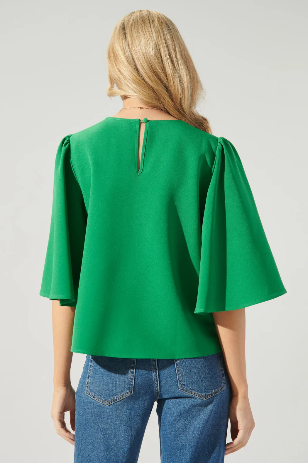 Lital Flutter Sleeve Top