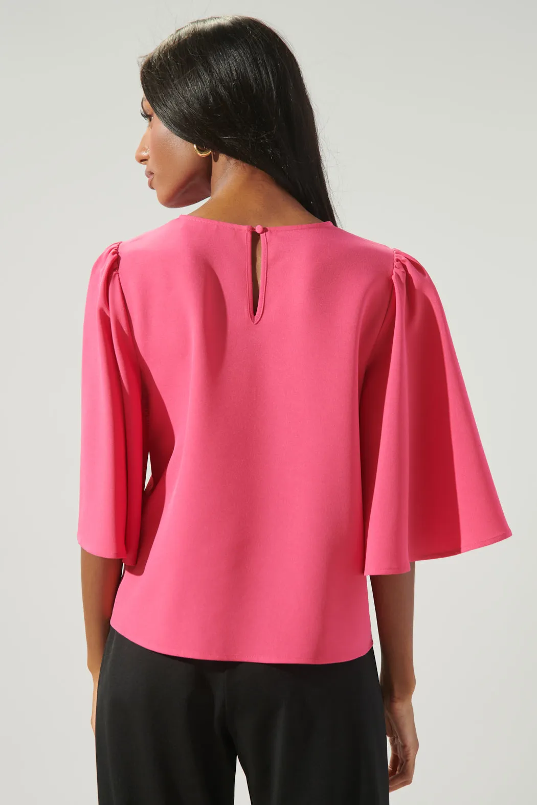 Lital Flutter Sleeve Top