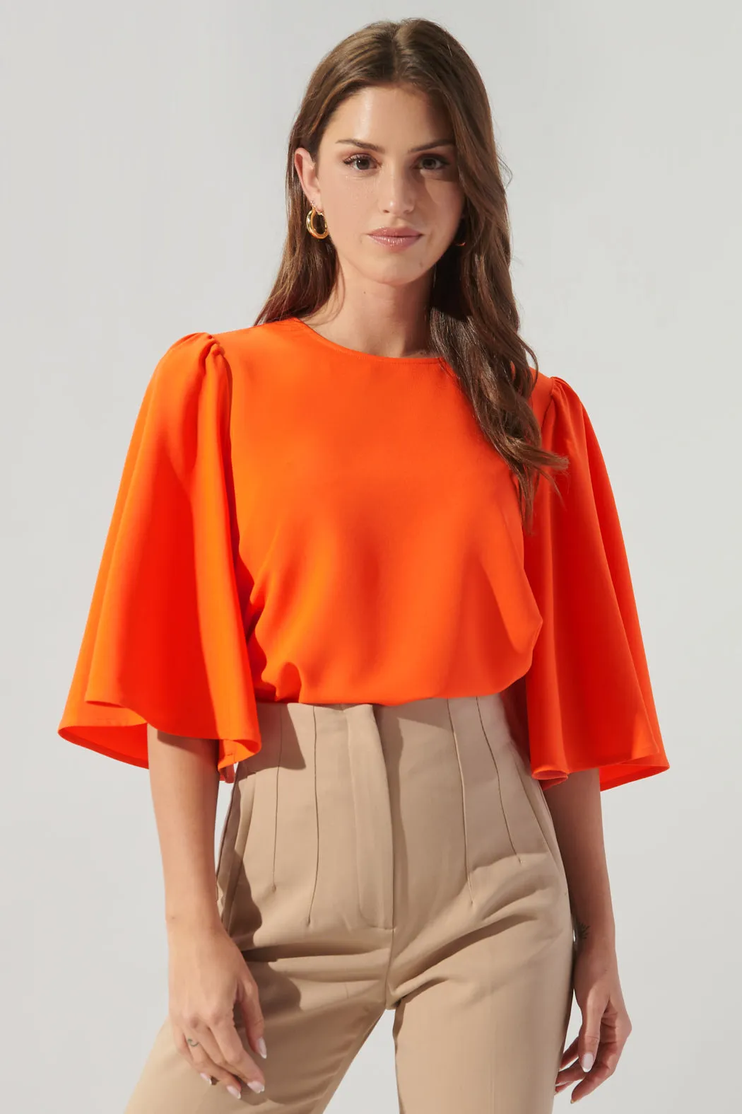 Lital Flutter Sleeve Top