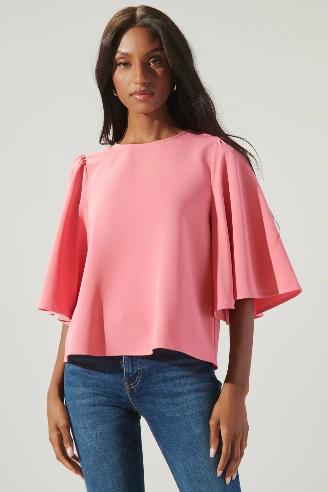 Lital Flutter Sleeve Top