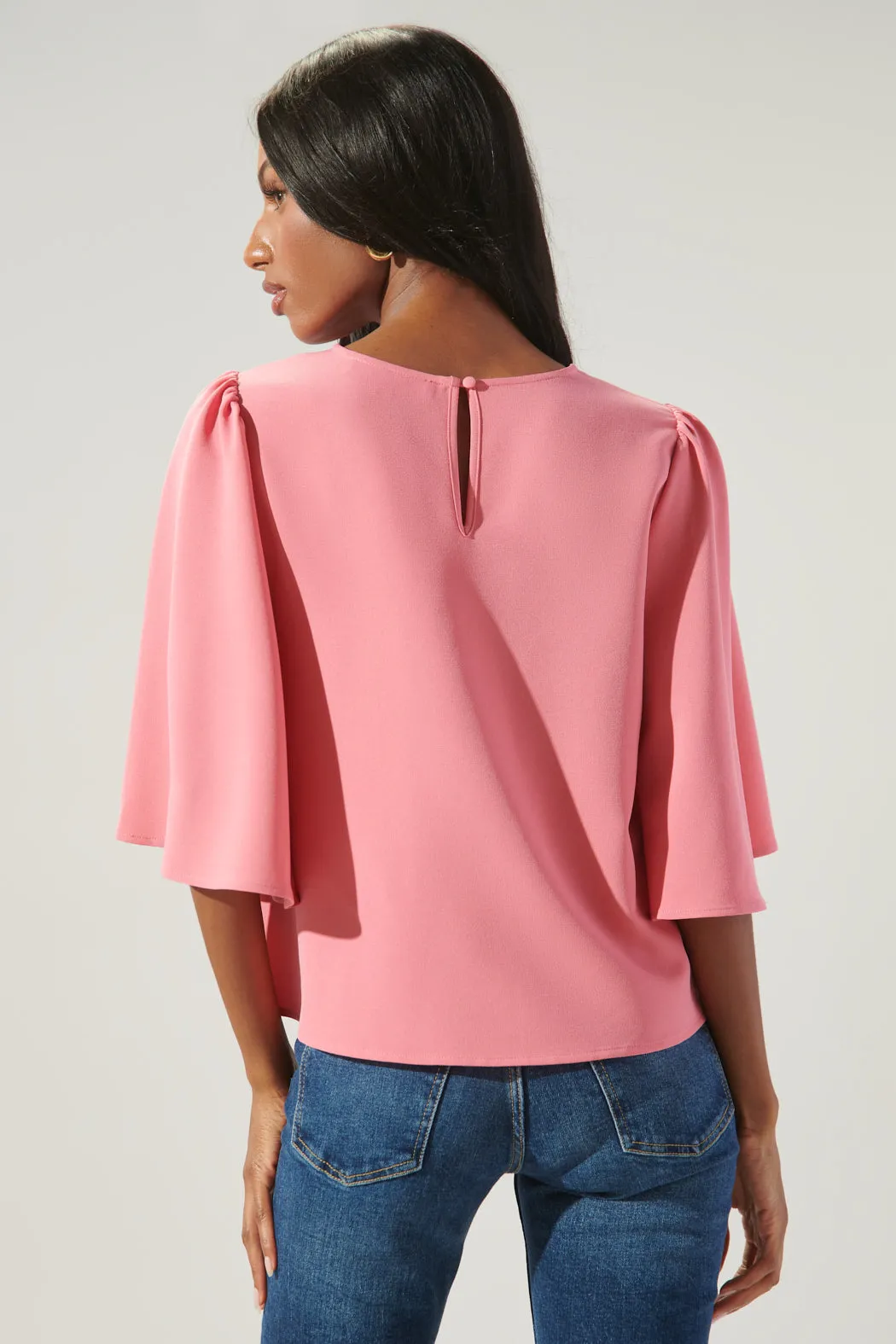 Lital Flutter Sleeve Top