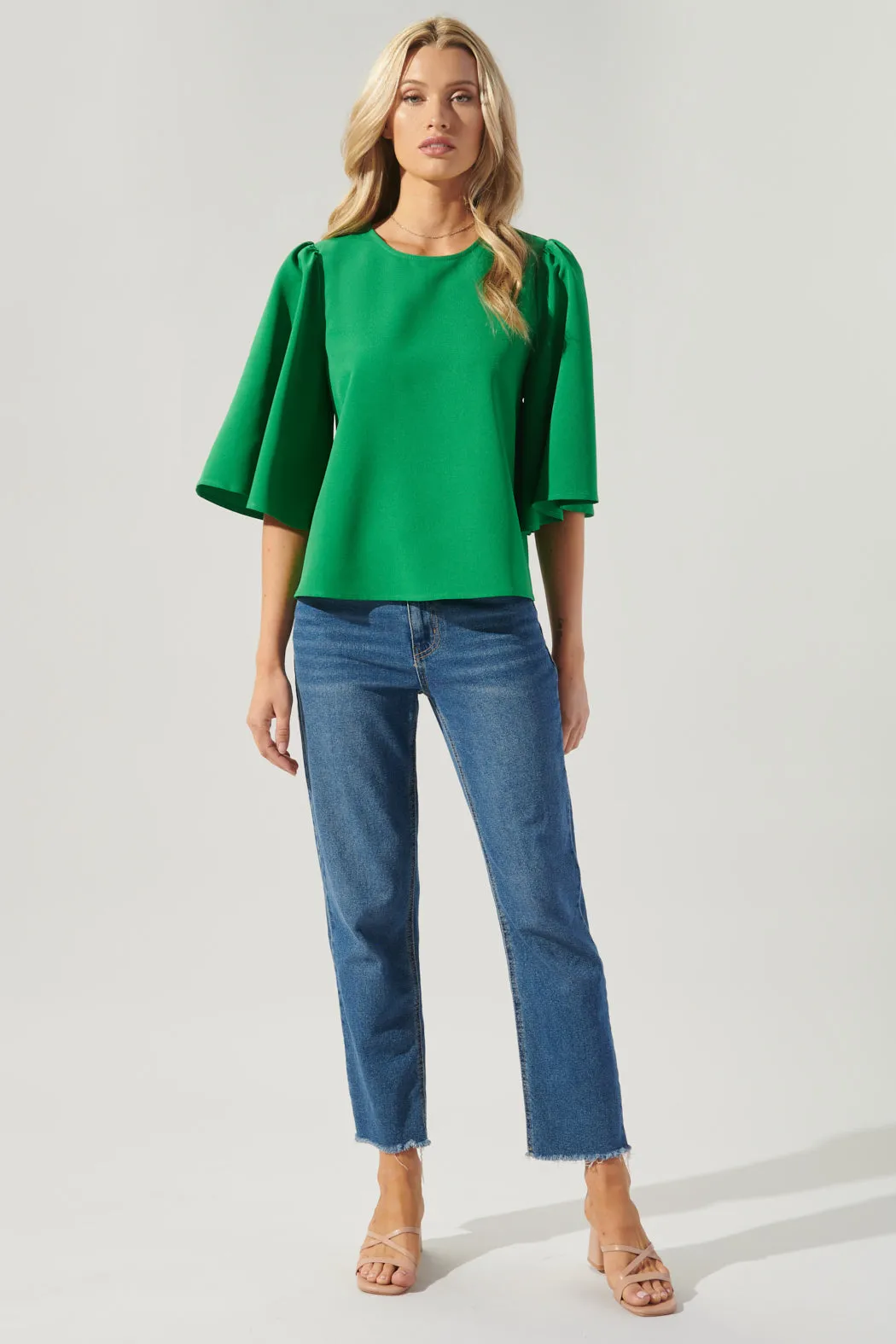 Lital Flutter Sleeve Top
