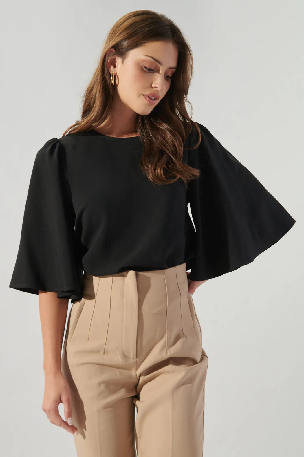 Lital Flutter Sleeve Top