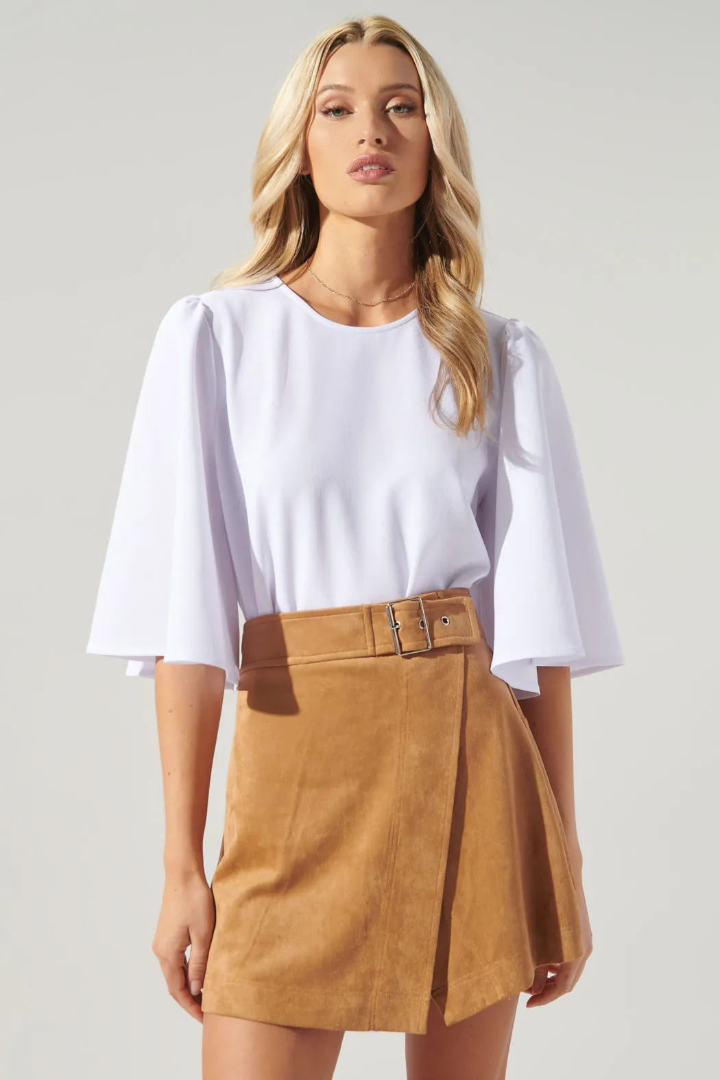 Lital Flutter Sleeve Top