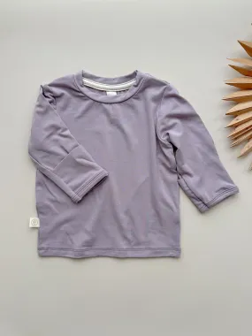 Long Sleeve T-shirt with Mittens | Baby & Toddler | Luxury Bamboo | Dusty Purple