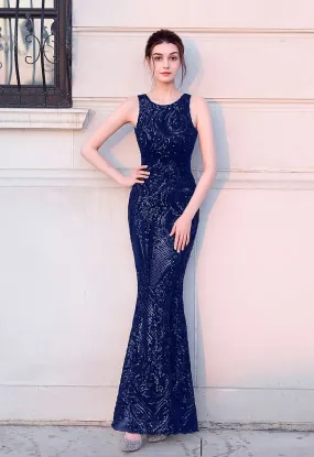 Monaco open back gown