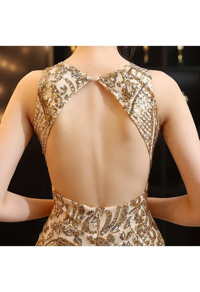 Monaco open back gown