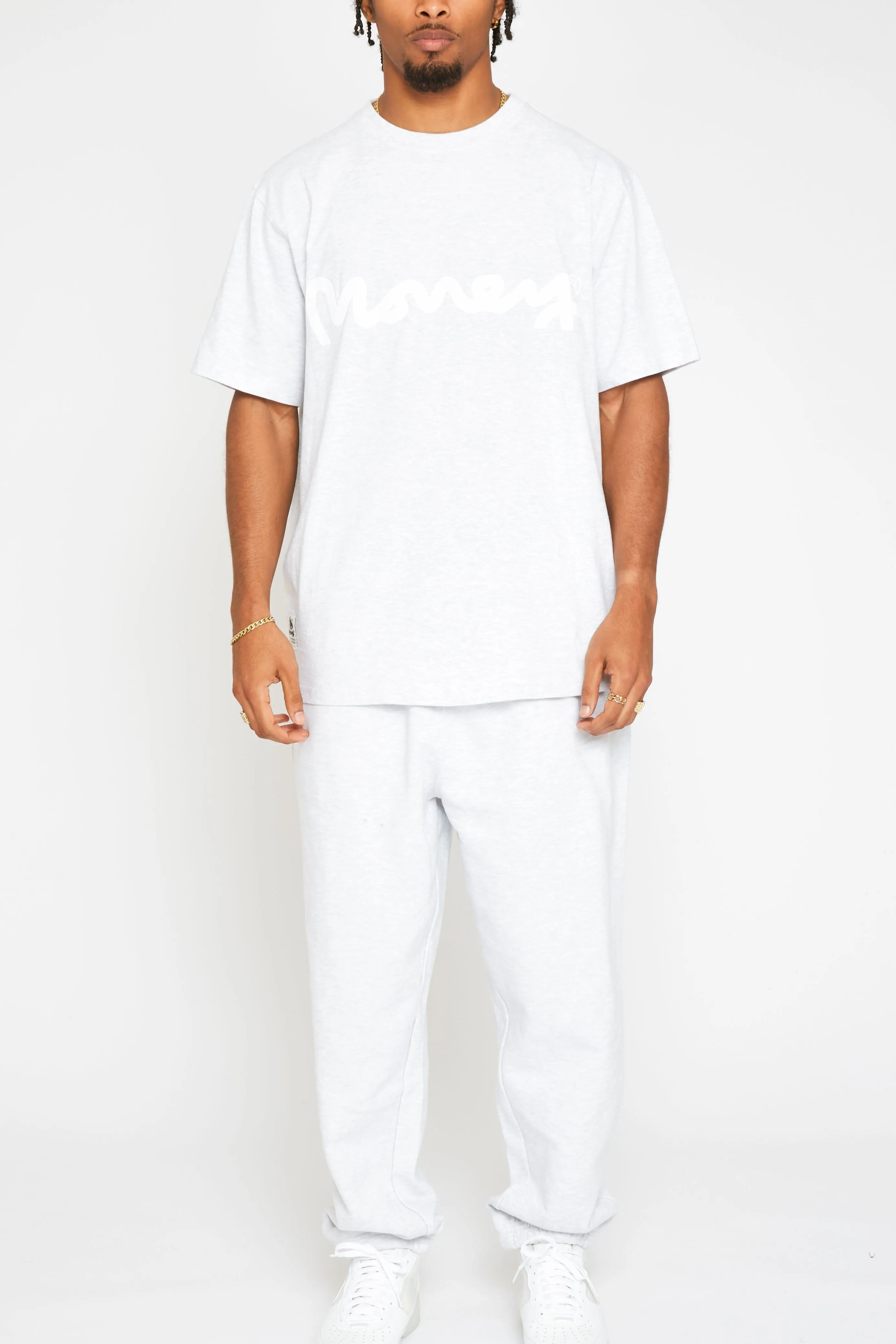 Money Sig Ape Tee Ice Grey Melange