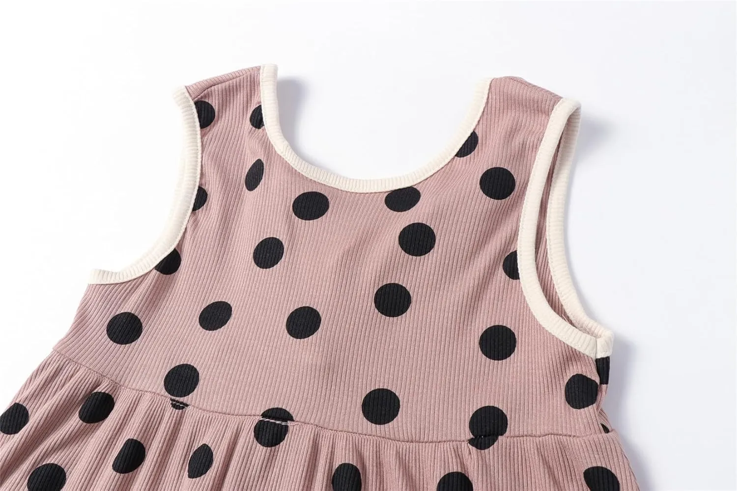 Mud Kingdom Ruffle Girls Peter Pan Collar Dress Summer Casual Sleeveless Sundress Casual Short Dress