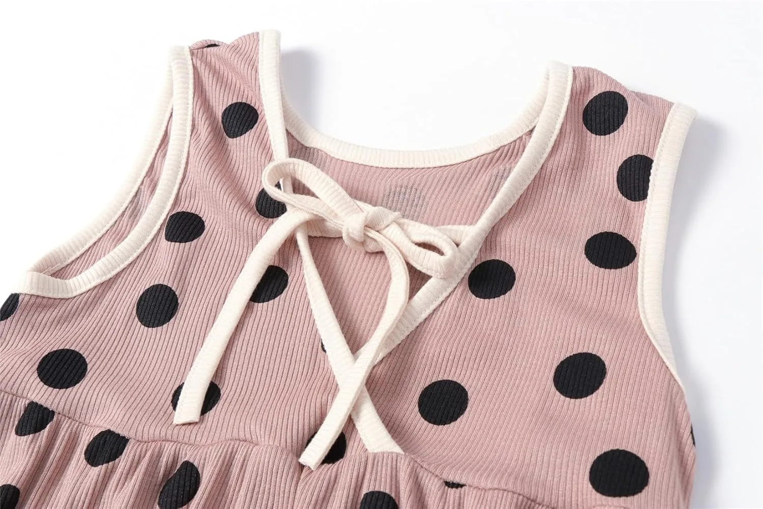 Mud Kingdom Ruffle Girls Peter Pan Collar Dress Summer Casual Sleeveless Sundress Casual Short Dress