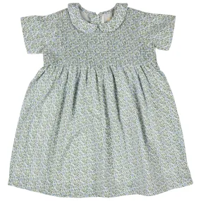 Pigeon Organics - Pale blue Ditsy print smock dress