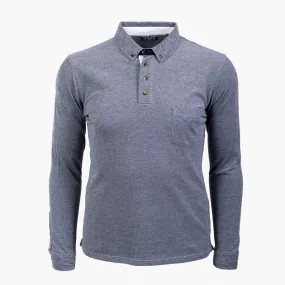 Polo chemise ml bleu marine