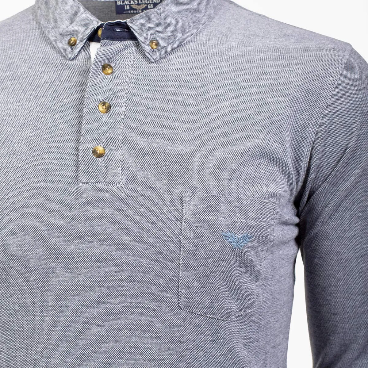 Polo chemise ml bleu marine