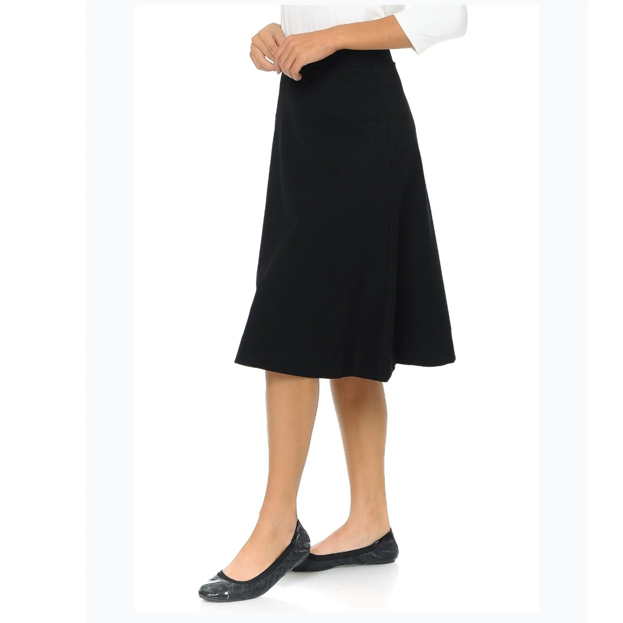 Ponti Ivee Aline Skirt: Black 25"