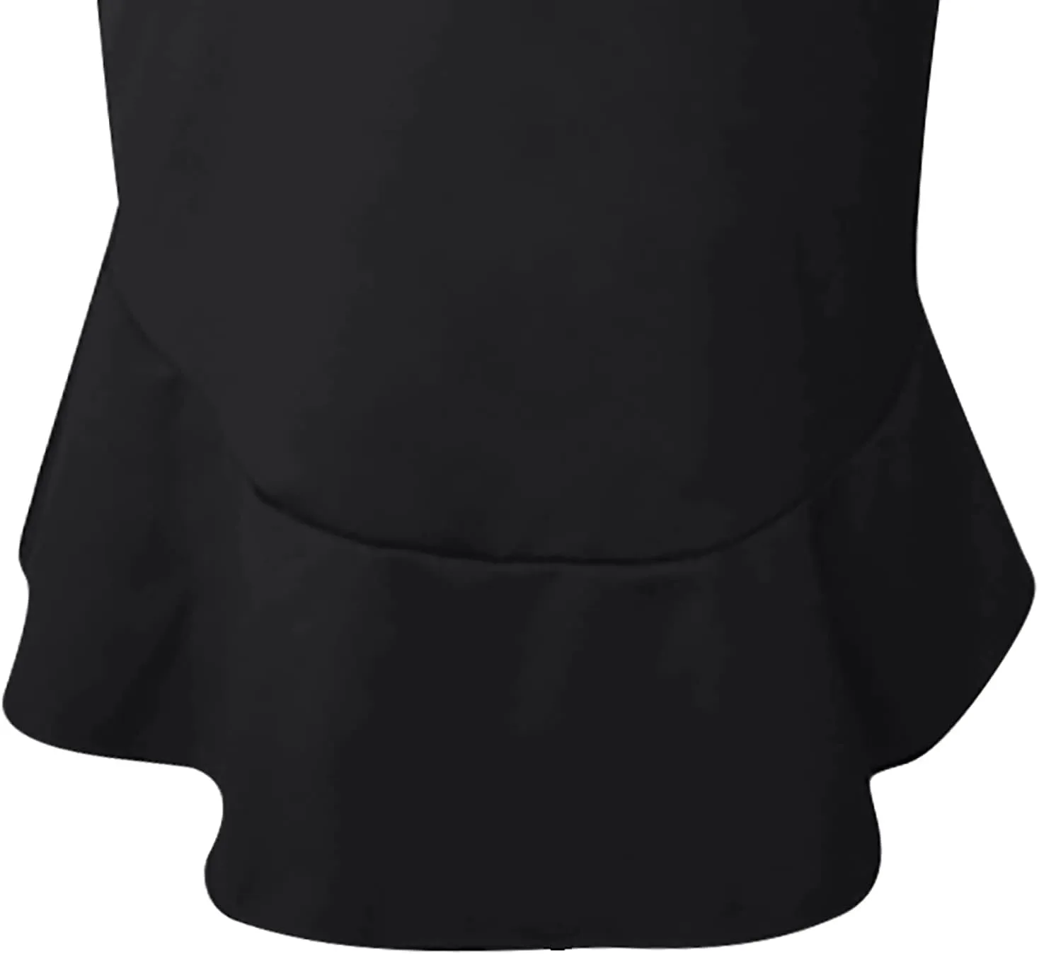 SERYU Women's High Waist Stretchy Ruffle Hem Fishtail Bodycon Midi Pencil Skirt